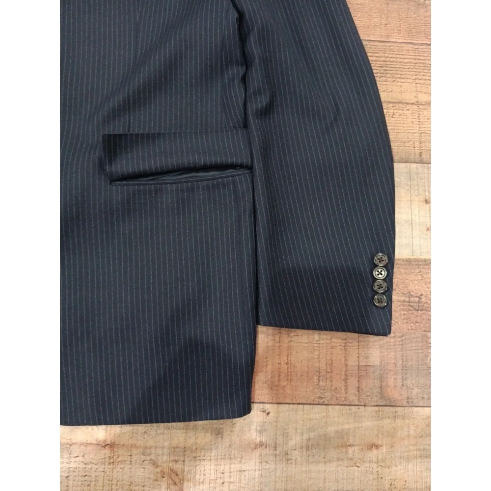 Polo‎ Ralph Lauren Blazer Mens 48R Pinstripe Made Italy Wool / Cashmere   2355